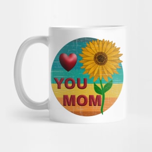 Love you Mom with Sunflower Mug